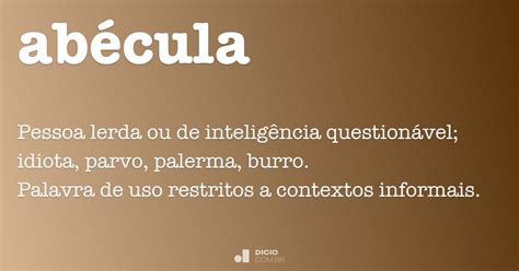 abecula|abécula 